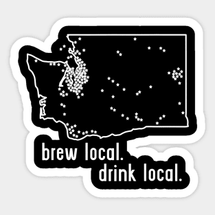 Washington State Brewery Map  Craft Beer Graphic TShirt Sticker